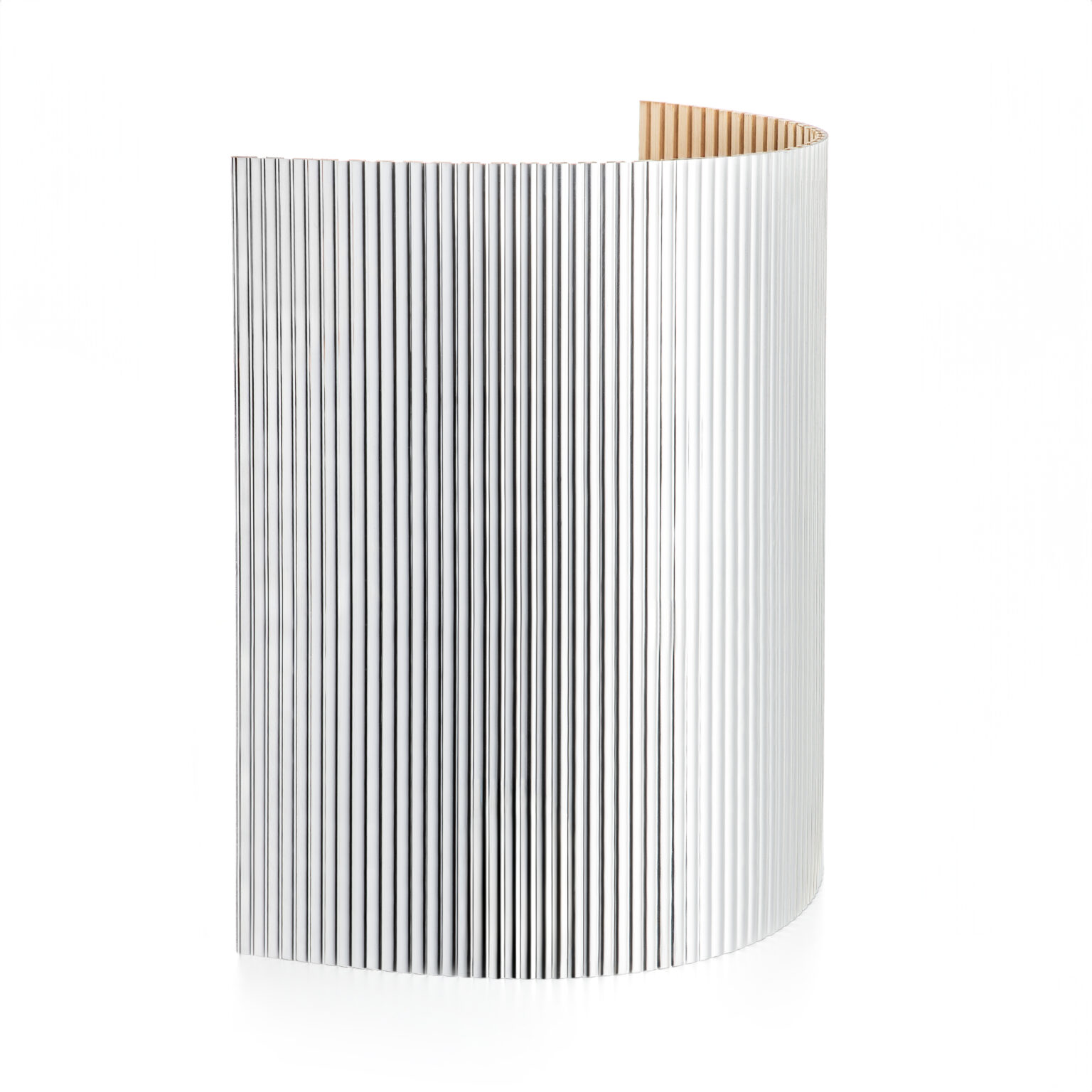 Flexpanel PET panel bent into a curve